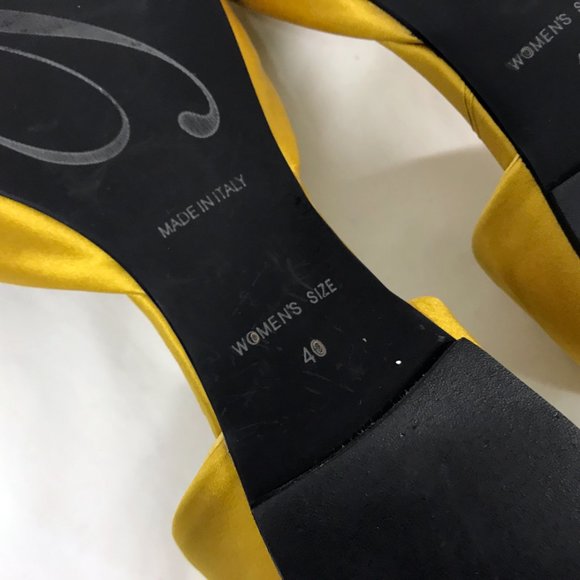 Roger Vivier style D'Orsay ballet flats Yellow Gold Crystal Strasse Buckle - Picture 8 of 8